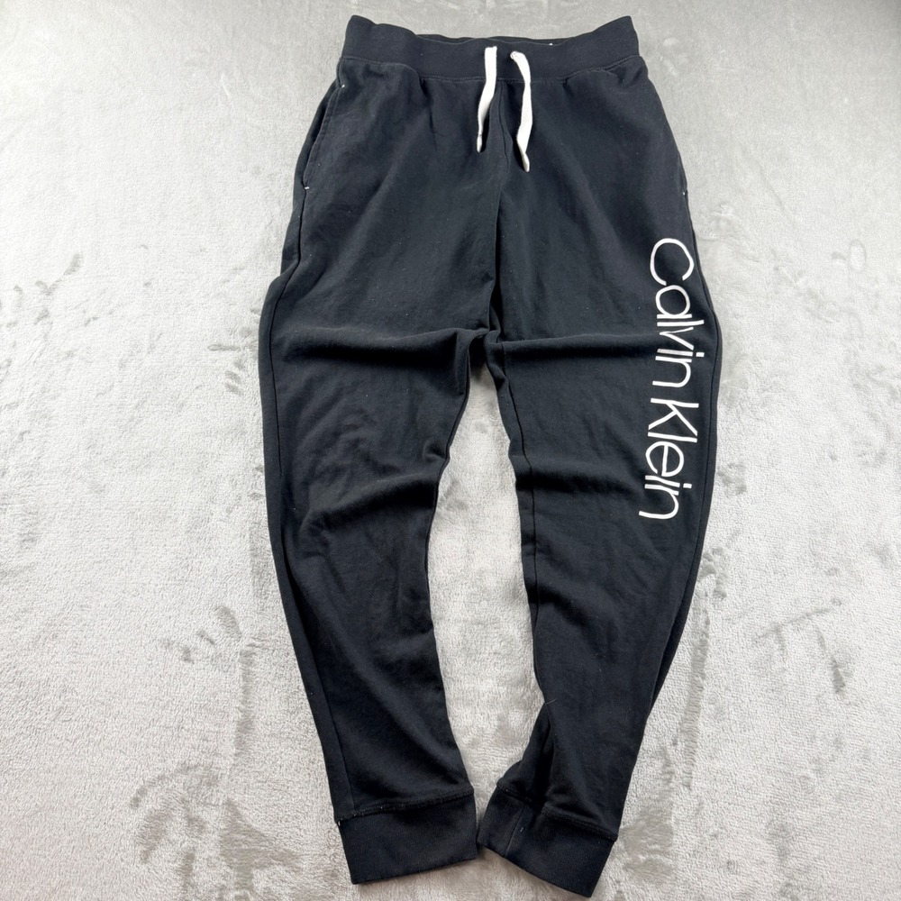 Calvin Klein Sleepwear Women's Small Black Logo Jogger Sweatpants